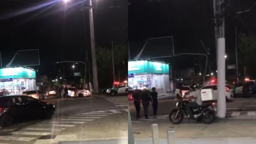 Acidente destruiu sem&aacute;foro. Ocupante de carro tentou fugir, mas foi detido.  &mdash; Foto: Divulga&ccedil;&atilde;o