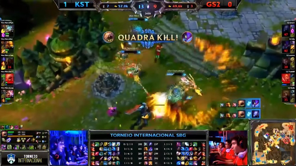Quadra Kill contra a G2, no Torneio Internacional SBG — Foto: Reprodução/Youtube LoLeSports BR