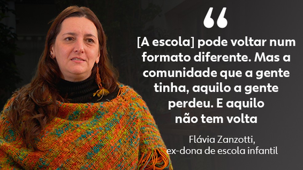 Flávia Zanzotti, sobre a possibilidade de voltar a reabrir a escola infantil Mandacaru — Foto: Hélio de Oliveira e Juan Silva/TV Globo e G1