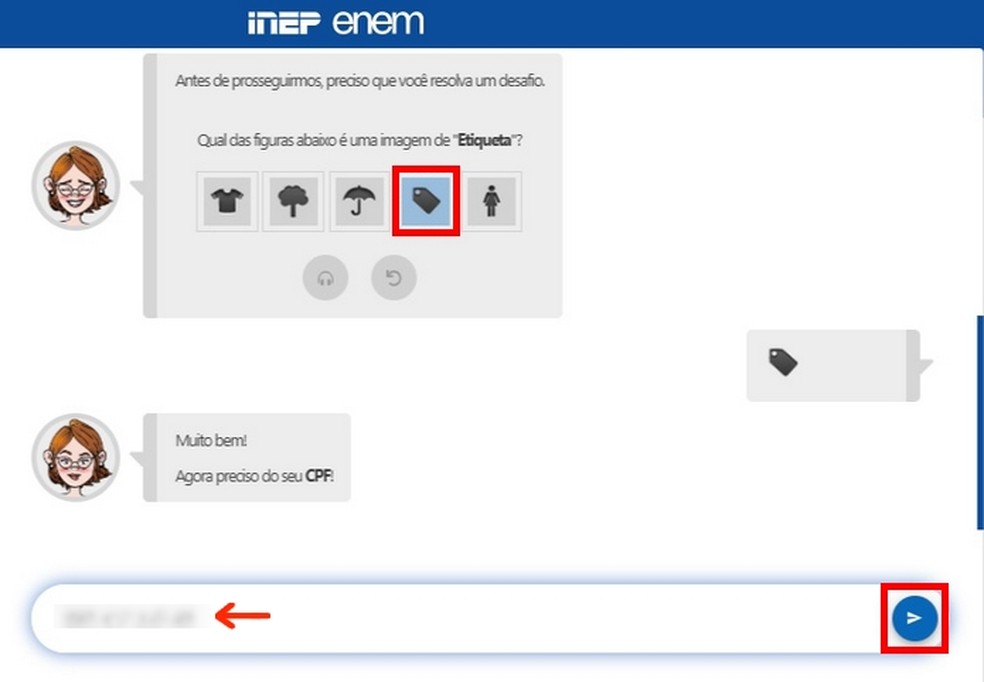 Verificação de dados iniciais para inscrição no Enem 2023 — Foto: Reprodução/Raquel Freire