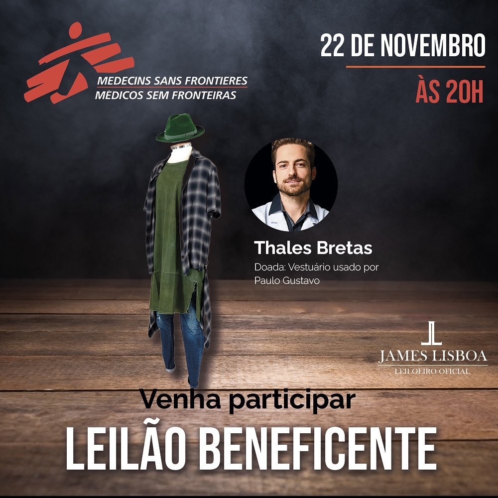 Thales Bretas anuncia leilão com as roupas de Paulo Gustavo (Foto: Reprodução / Instagram)