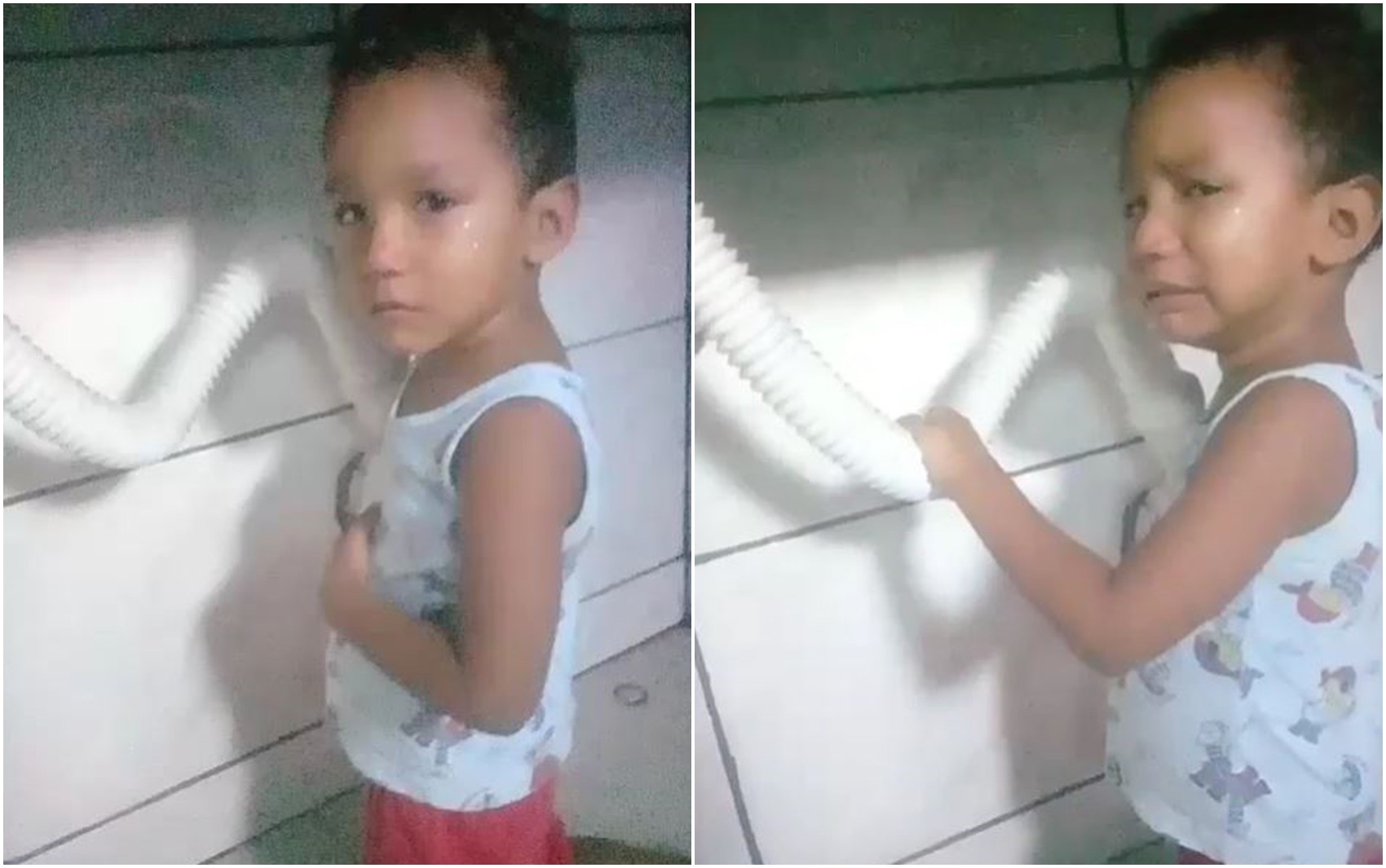 Menino é resgatado pelos bombeiros após ficar com braço preso em cano de pia em Inhumas; vídeo