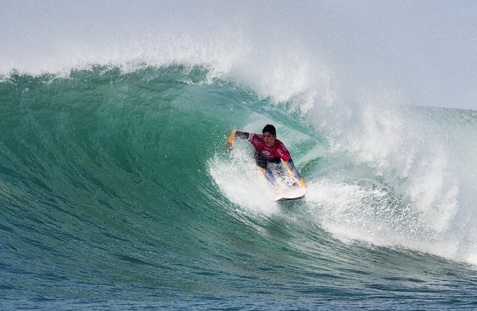 Gabriel Medina em ação na 2ª fase da etapa de Jeffreys Bay (J-Bay) Mundial de Surfe (Foto: WSL / Cestari)