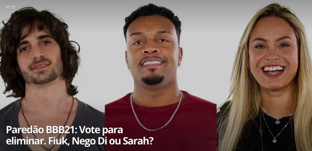 Paredao Bbb 21 Como Votar Para Eliminar Fiuk Nego Di Ou Sarah Internet Techtudo