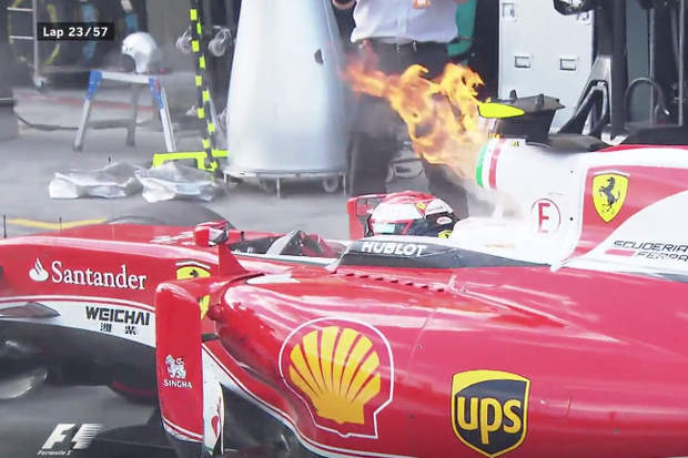 Kimi Raikkonen abandona GP da Austrália com problemas no motor (Foto: Reprodução)