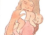 Depois da mamada, coloque o bebê sobre o ombro coberto com uma fraldinha de pano (Foto: Reprodução)