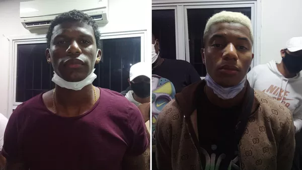 Jogadores Arboleda, do São Paulo, e David Neres, do Ajax, são flagrados em balada ilegal em SP — Foto: Polícia Civil/Divulgação