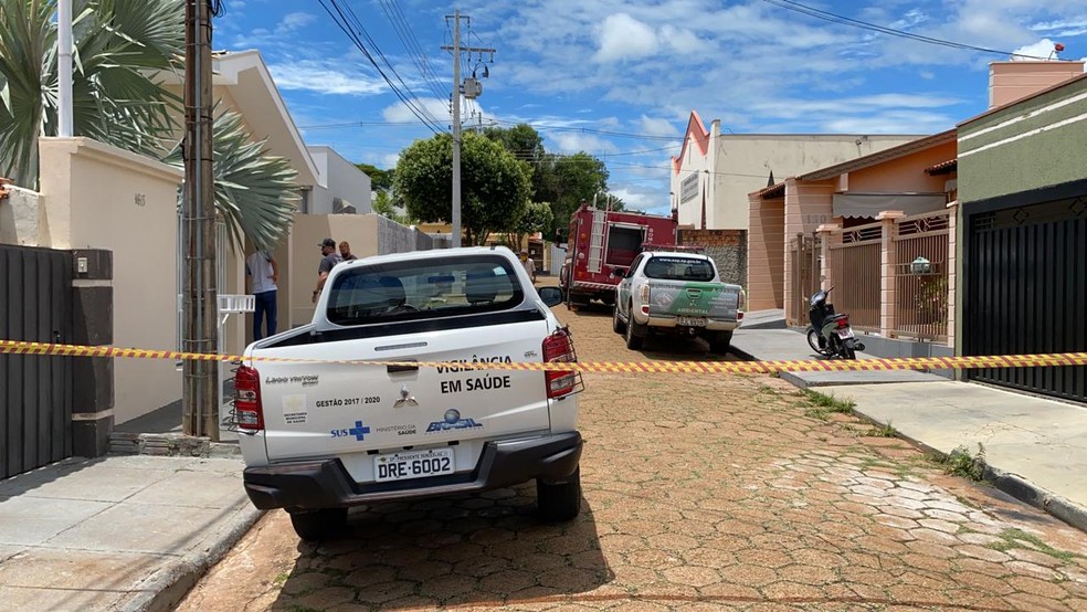 Onça-parda apareceu em residência em Presidente Venceslau nesta segunda-feira (15) — Foto: Bill Paschoalotto/TV Fronteira