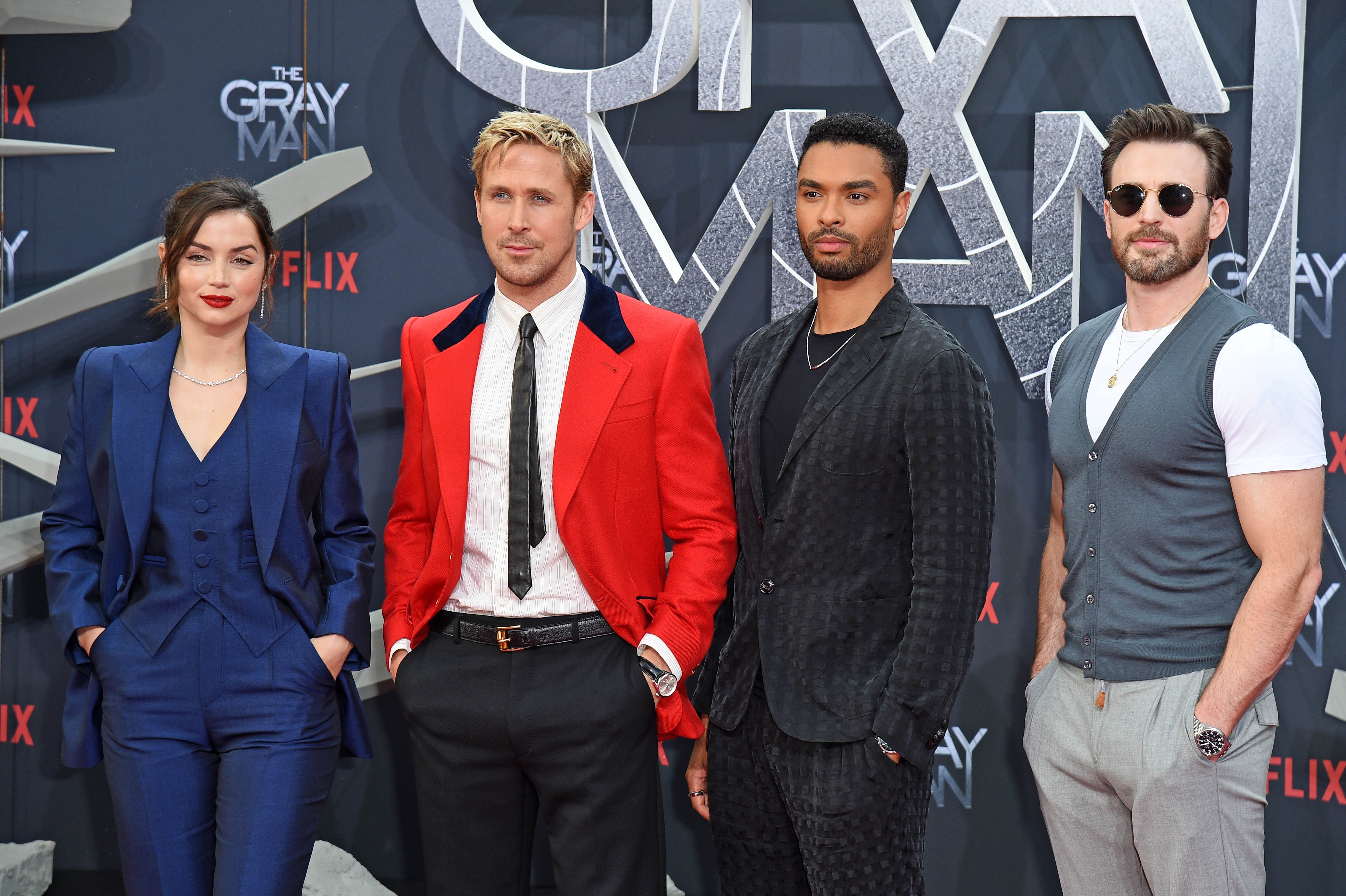 Ana de Armas, Ryan Gosling, Regé-Jean Page e Chris Evans (Foto: Getty Images)