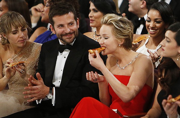 Jennifer Lawrence durante cerimônia do Oscar em 2014 (Foto: Getty Images)