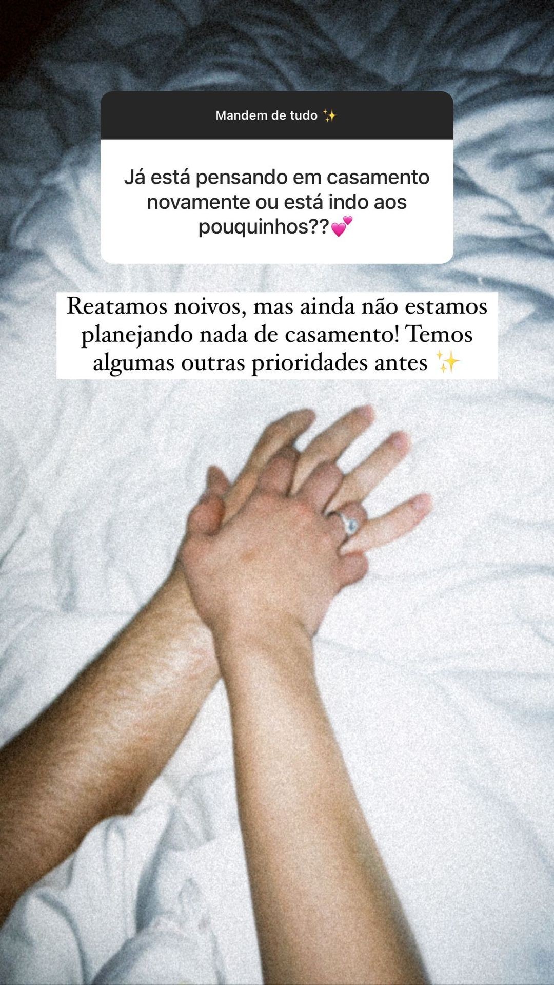 Flávia Pavanelli conta estar noiva de Junior Mendonza  (Foto: Reprodução/Instagram)