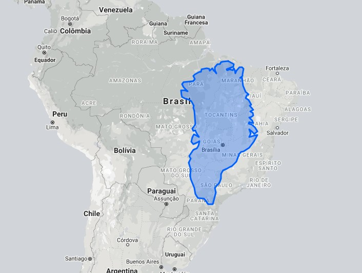 A Groenlândia em comparação com o Brasil (Foto: Reprodução)