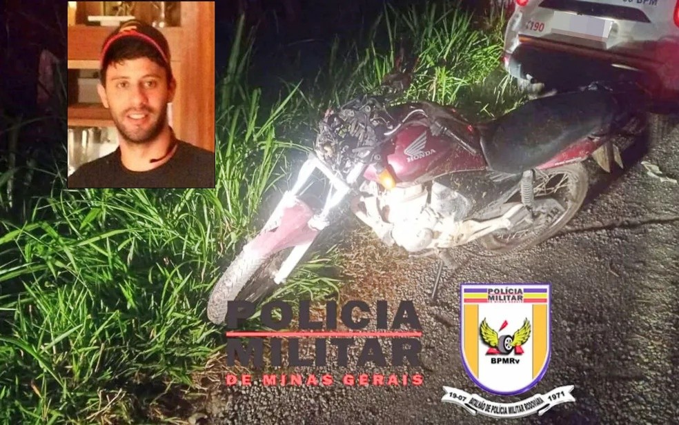 Morre no hospital motociclista que atropelou cavalo na BR-459, em Itajubá, MG — Foto: Polícia Militar Rodoviária/Arquivo Pessoal