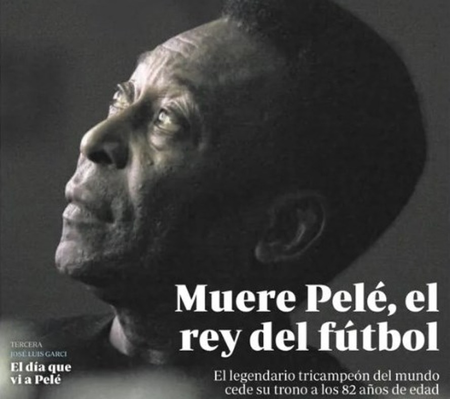 ABC: recorte da capa do jornal com Pelé