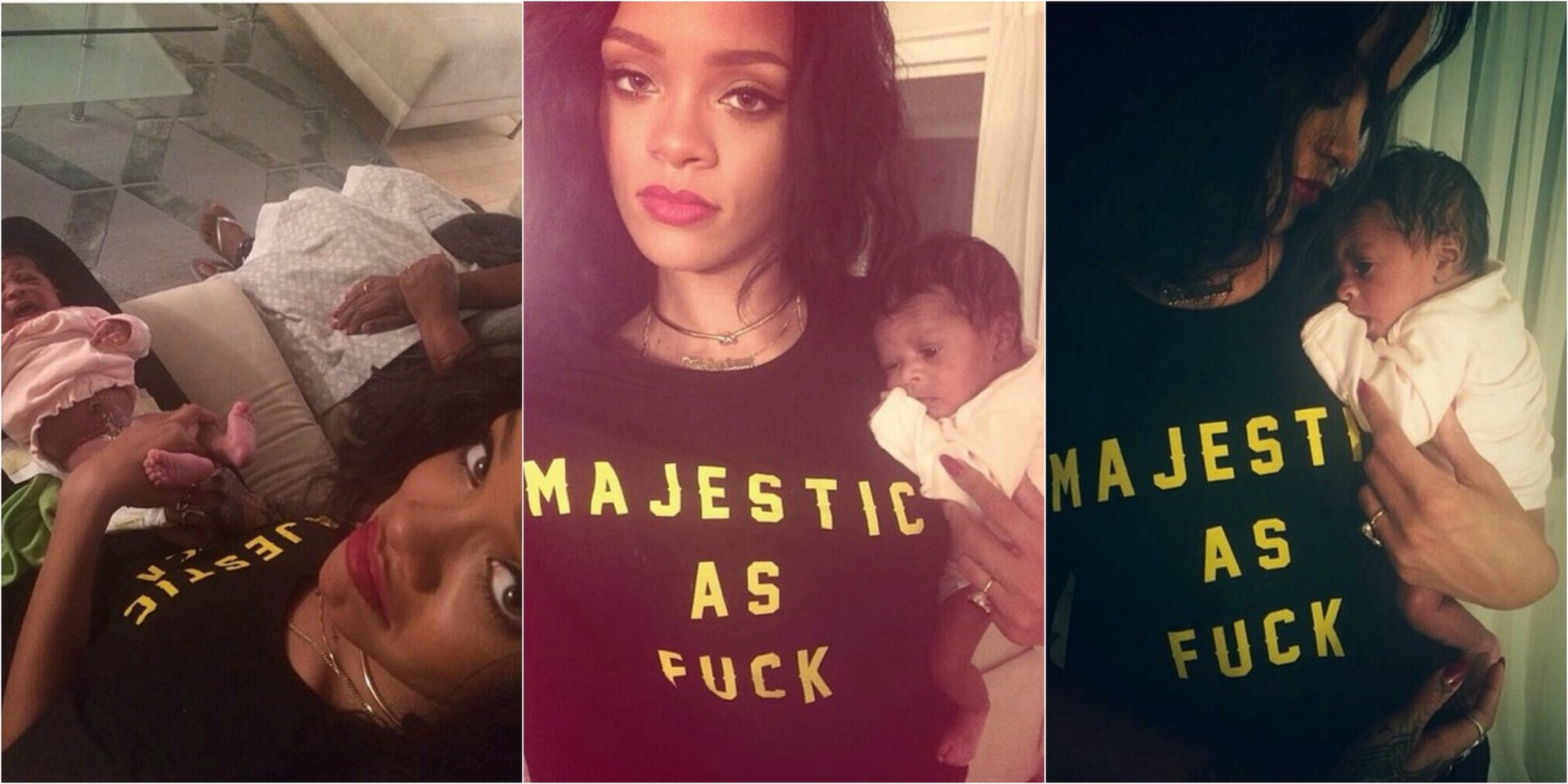 Rihanna e sua sobrinha (na verdade, prima de segundo grau). (Foto: Instagram)
