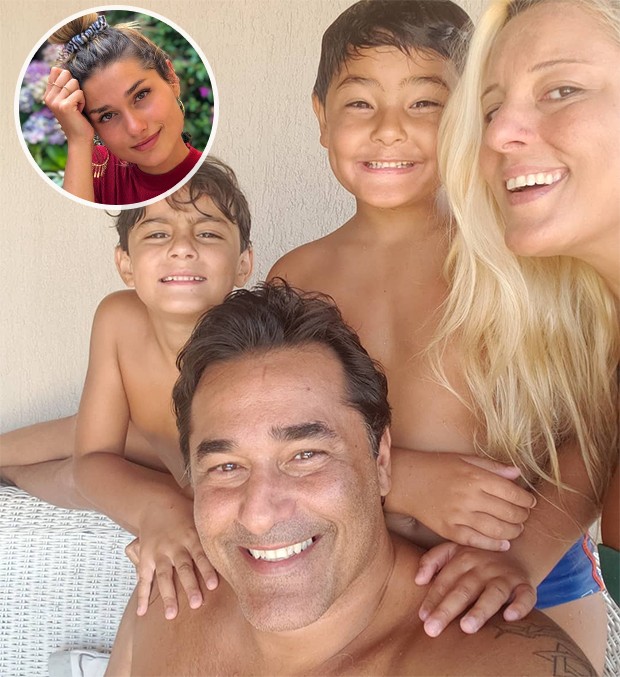 Luciano Szafir, pai de Sasha, com a mulher, Luhanna, eos filhos David e Mikael (Foto: Reprodução/ Instagram)