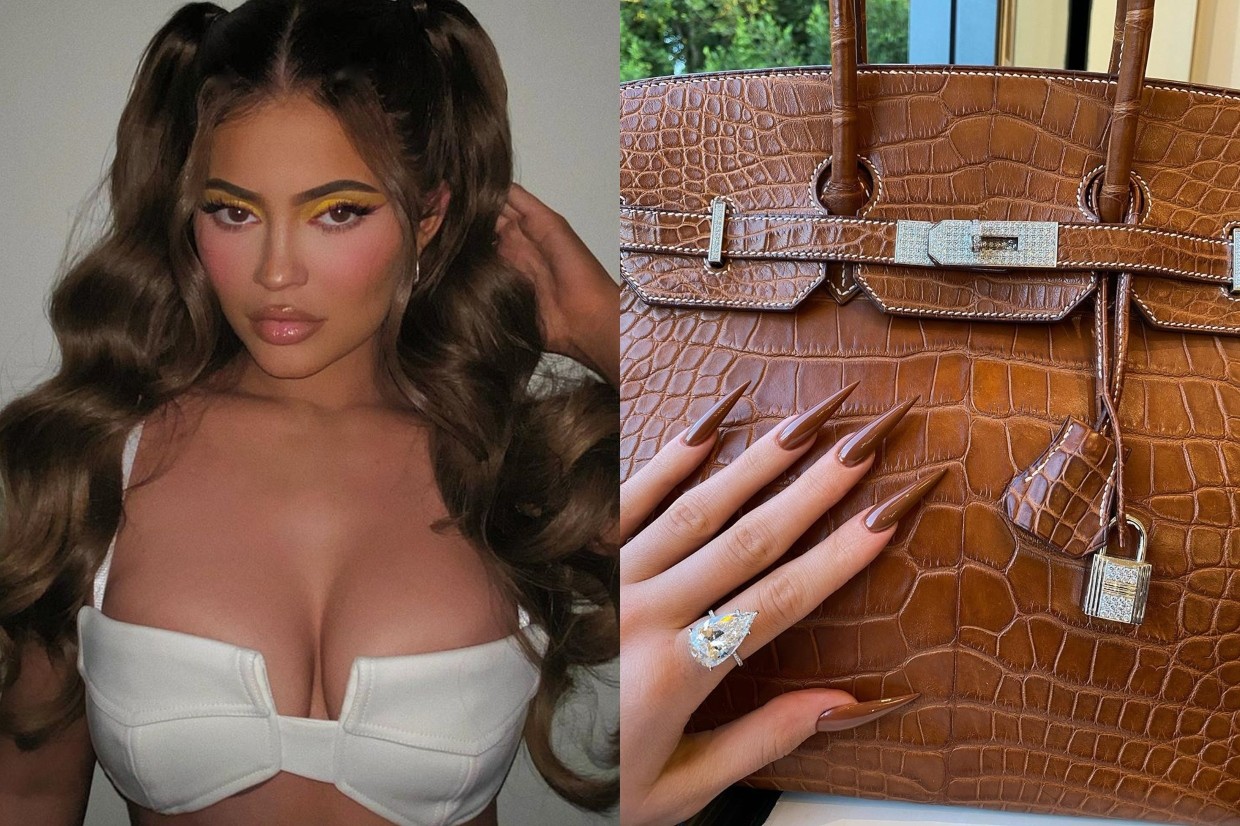 Kylie Jenner combina unha com bolsa (Foto: Reprodução/Instagram)
