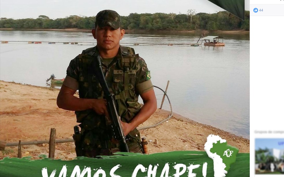 Andrei atuava no PelotÃ£o Especial de Fronteira (PEF), na localidade de GuaporÃ©, em Comodoro (Foto: Facebook/ReproduÃ§Ã£o)