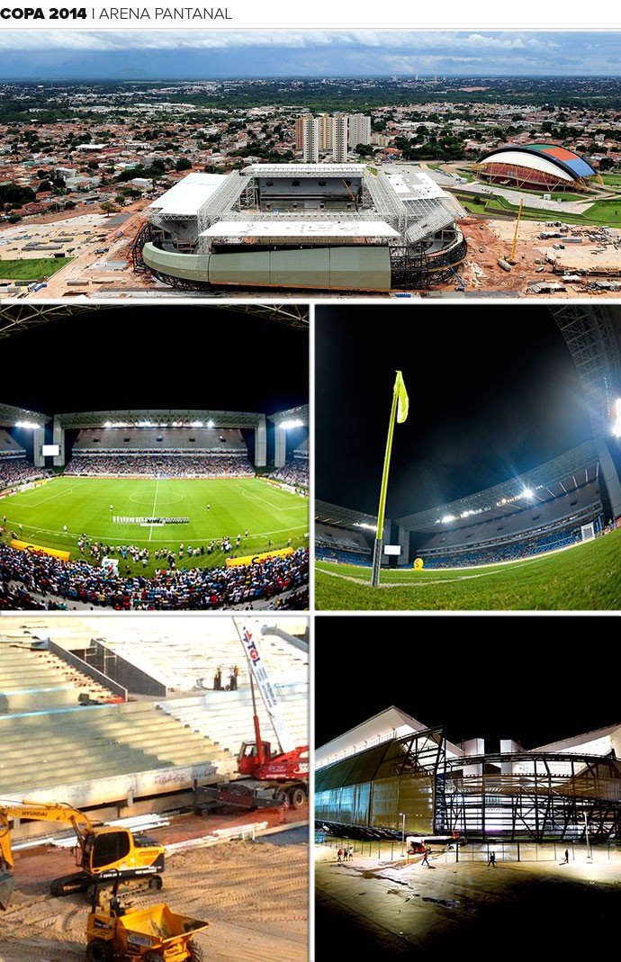 Mosaico estádio Arena Pantanal Copa 2014 (Foto: Editoria de Arte)