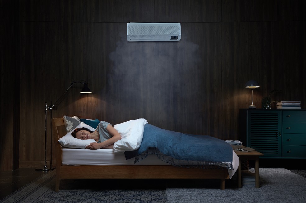 Tecnologia WindFree promete boa noite de sono com refrigeração sem vento direto — Foto: Divulgação/Samsung
