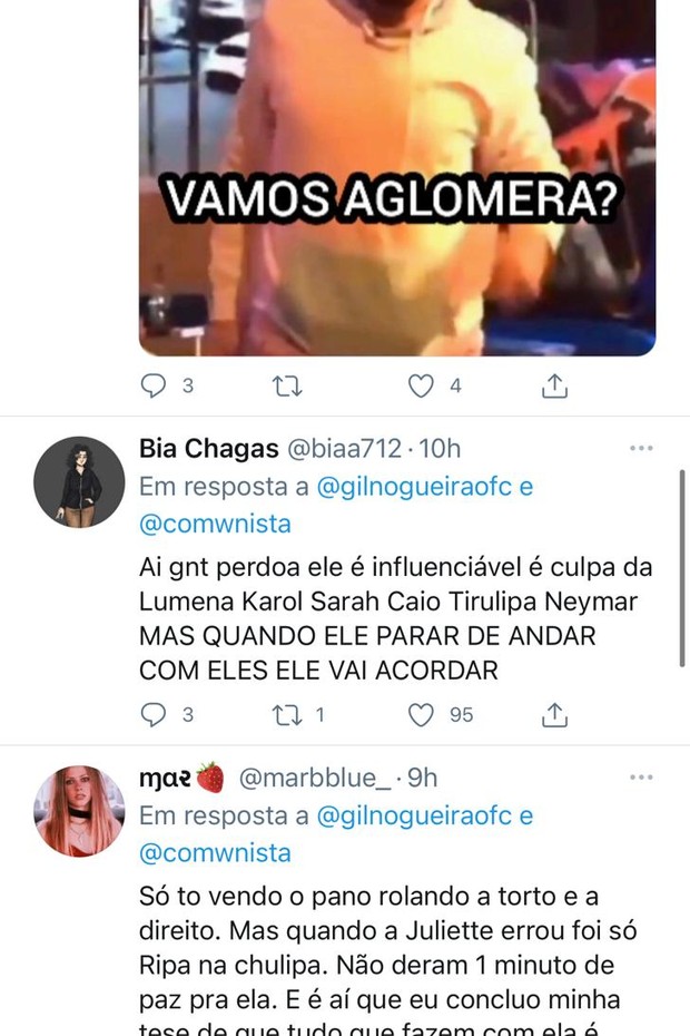 Gil Nogueira é criticado após jantar com Neymar Jr., Thiaguinho e mais famosos (Foto: Reprodução/Instagram)