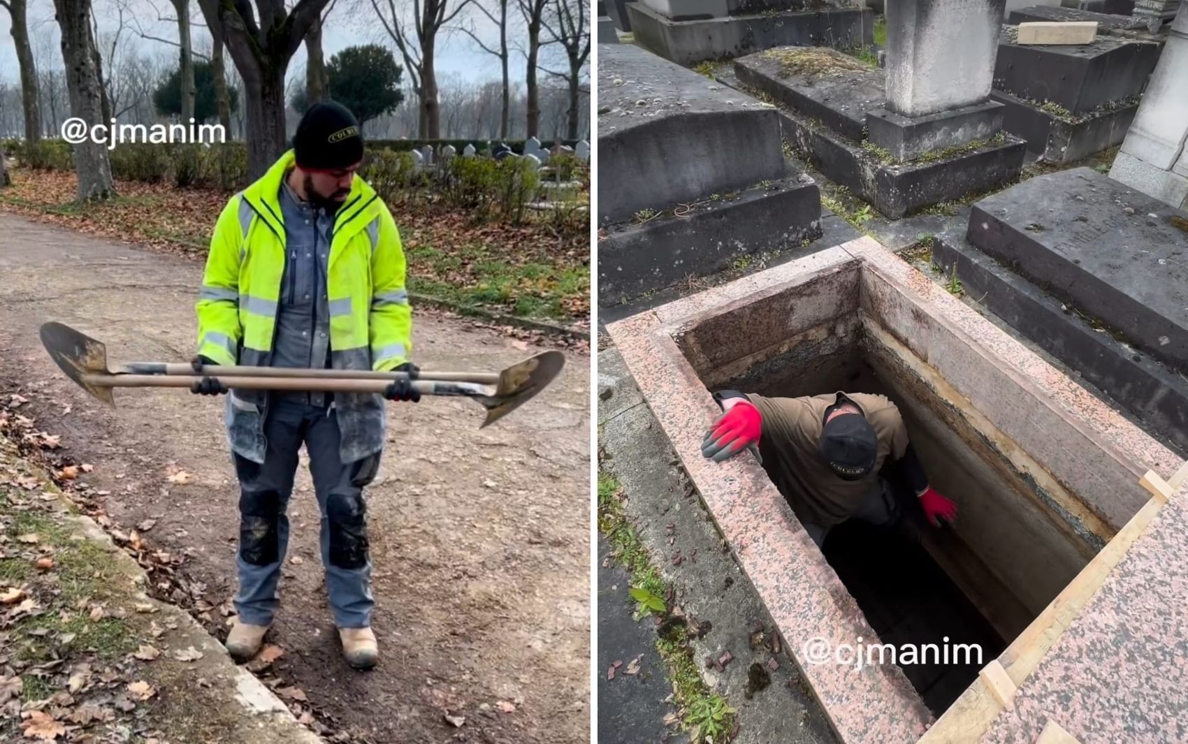 Coveiro goiano que trabalha na França viraliza ao mostrar rotina em cemitério; vídeo