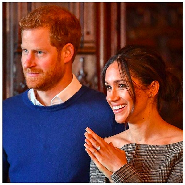 A atriz e duquesa Meghan Markle e o Príncipe Harry (Foto: Instagram)