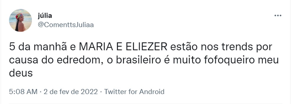 Fofoca sobre o BBB? Quero!  — Foto: Reprodução/Twitter