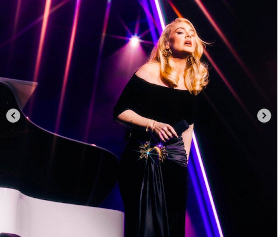 A cantora Adele no primeiro dos shows de sua temporada em Las Vegas