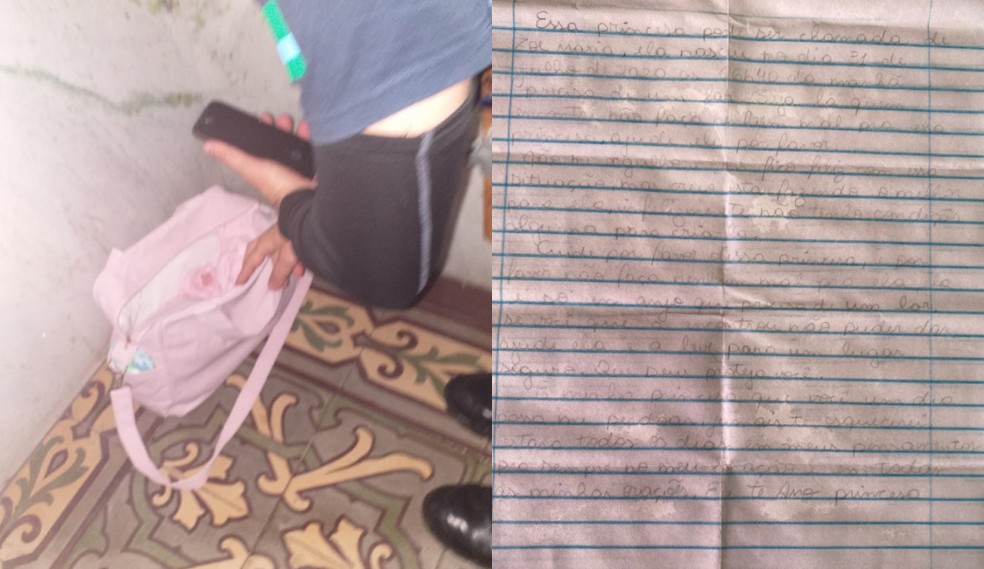M&atilde;e de beb&ecirc; deixou carta em bolsa em Jundia&iacute; &mdash; Foto: GCM
