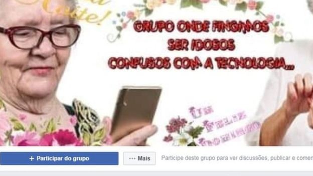 BBC - Grupo para 'imitar idosos confusos com a tecnologia' viraliza no Facebook (Foto: REPRODUÇÃO/FACEBOOK via BBC)