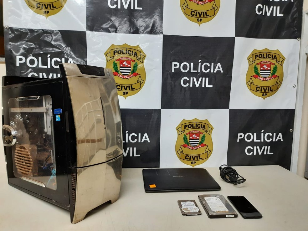 Polícia Civil prende 12 suspeitos pela prática de pedofilia virtual em oito cidades de SP — Foto: Polícia Civil/Divulgação