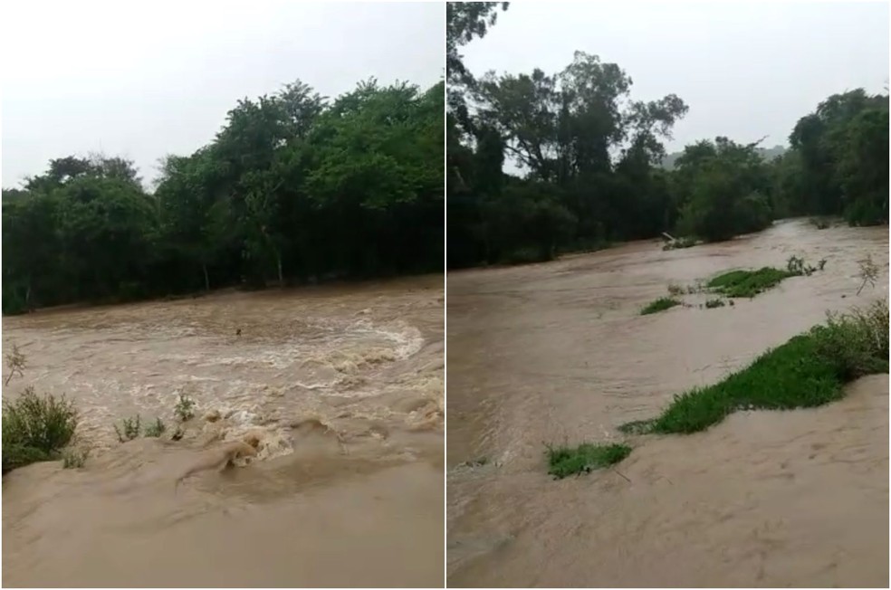 Temporal provoca transbordamento de rio em Guareí  — Foto: Neiva Momberg/ Arquivo Pessoal