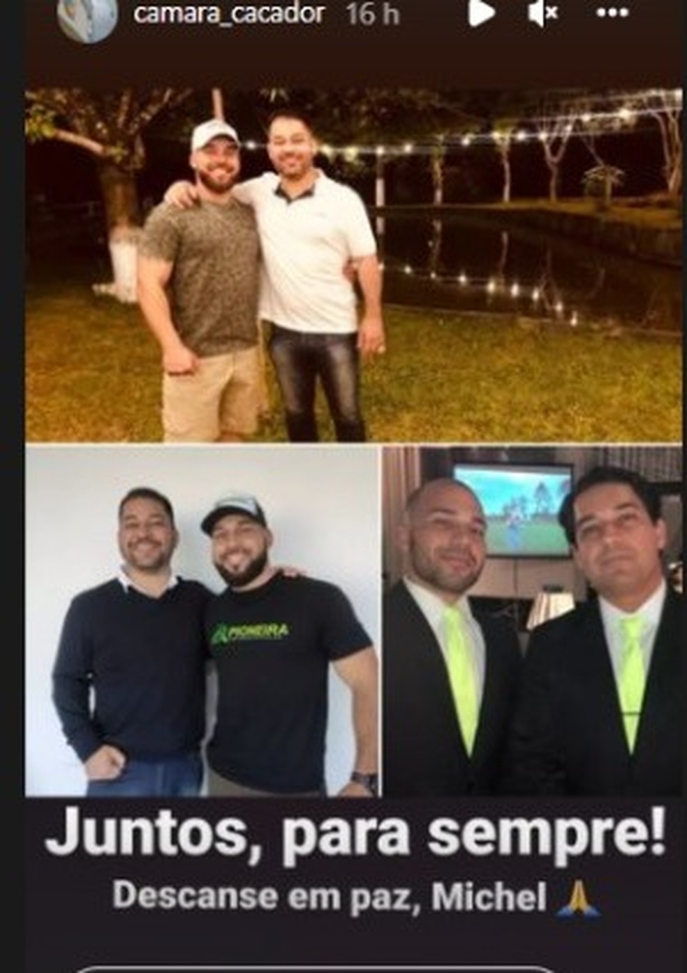 Câmara de Vereadores publicou homenagem aos mortos em naufrágio em SC — Foto: Reprodução/Redes Sociais