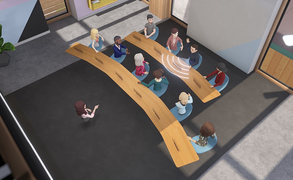 Horizon Workrooms conta com tecnologia de 'áudio espacial' que simula realidade — Foto: Divulgação
