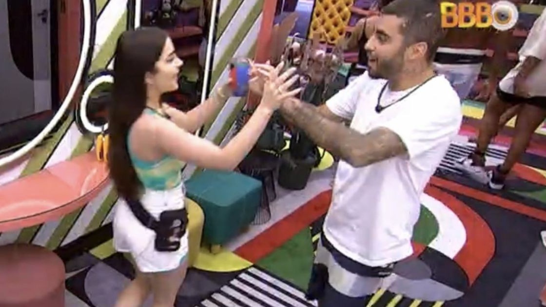 Jade Picon e Pedro Scooby no BBB22 (Foto: TV Globo)