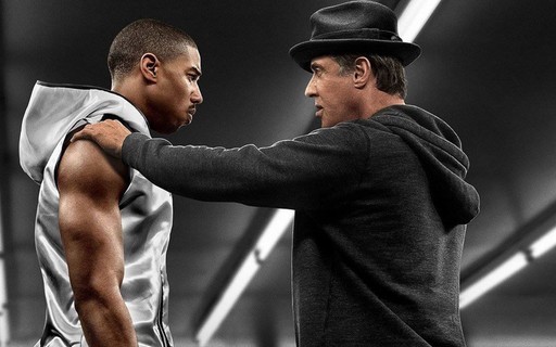 Sylvester Stallone como Rocky Balboa e Michael B Jordan como Adonis Creed
