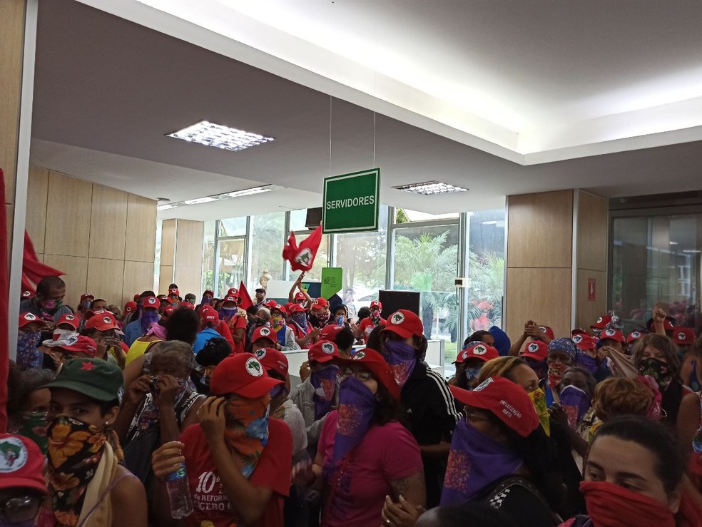 Mulheres Sem Terra ocupam Ministério da Agricultura, em Brasília — Foto: Divulgação
