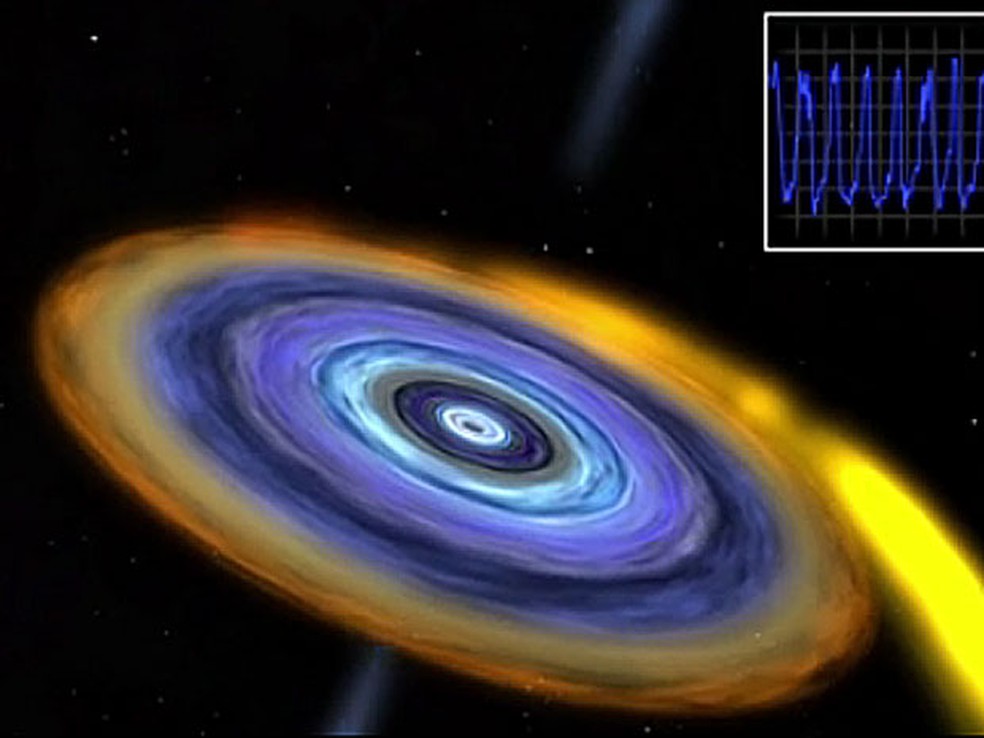Identificação de disco tão próximo de um buraco negro é oportunidade única de testar as teorias da relatividade, diz Nasa — Foto: NASA/Goddard Space Flight Center/CI Lab