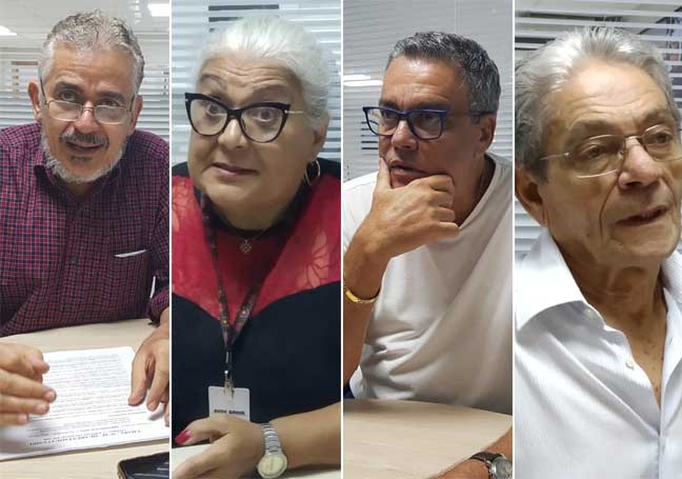 Gilson Presídio, Isaura Maria, Paulo Carneiro e Raimundo Viana concederam entrevista ao GloboEsporte.com — Foto: GloboEsporte.com