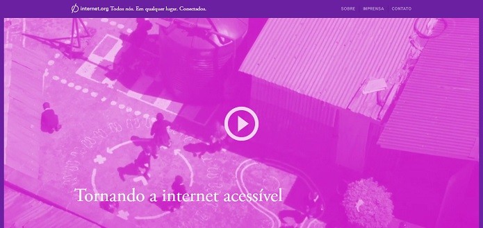 Página do projeto Internet.org tem versão em português (Reprodução/Internet.org)