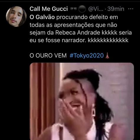 Reação com a narração de Galvão Bueno (Foto: TV Globo)