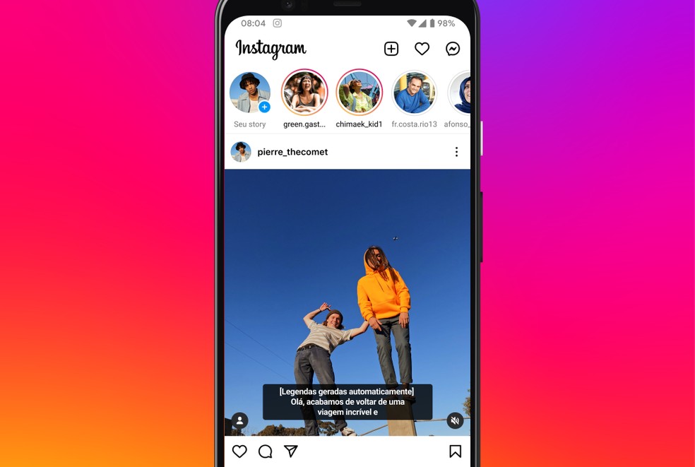 Instagram anuncia recurso de legenda automática em vídeos — Foto: Divulgação/Instagram