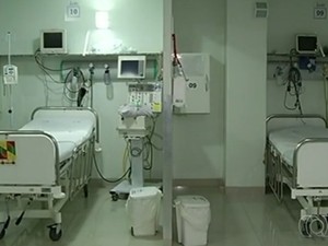 Pacientes da rede pública de saúde estão sem leito de UTI (Foto: Reprodução/TV Anhanguera)