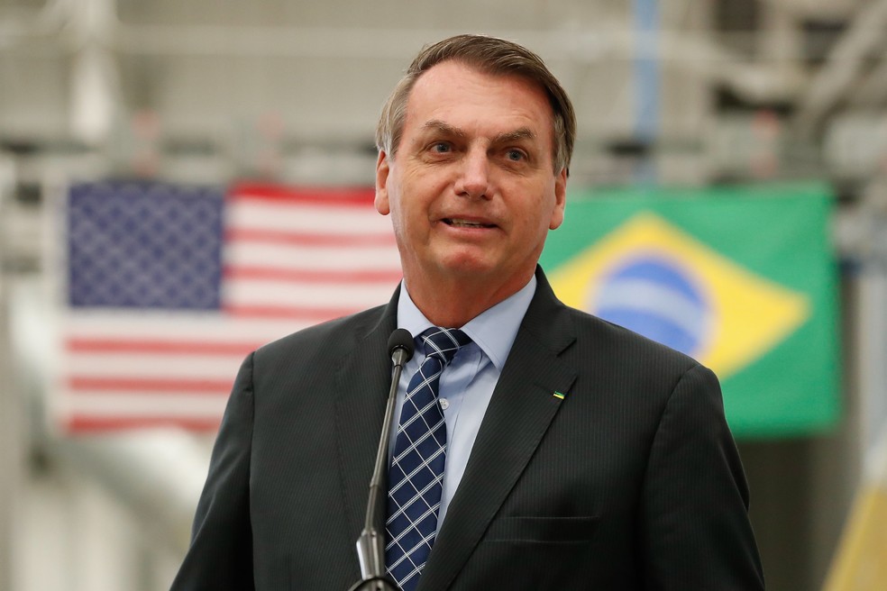 Presidente da República, Jair Bolsonaro, em viagem aos EUA — Foto: Alan Santos/PR