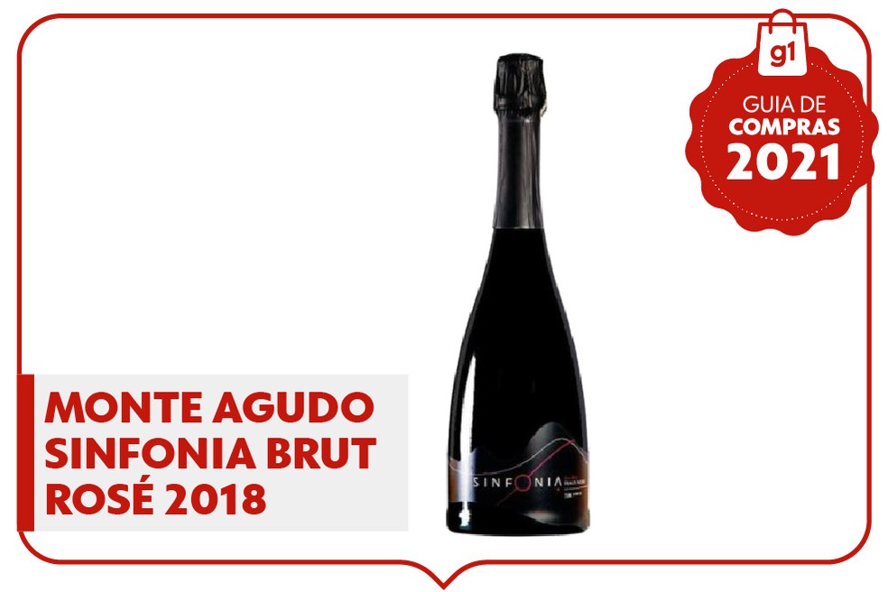 Espumante Monte Agudo Sinfonia Brut Rosé 2018  — Foto: g1