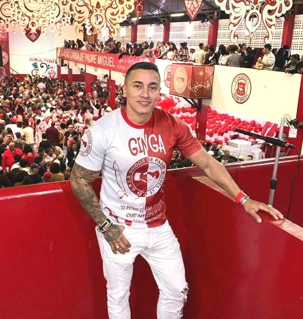 Davi Show na quadra — Foto: Reprodução/TV Globo