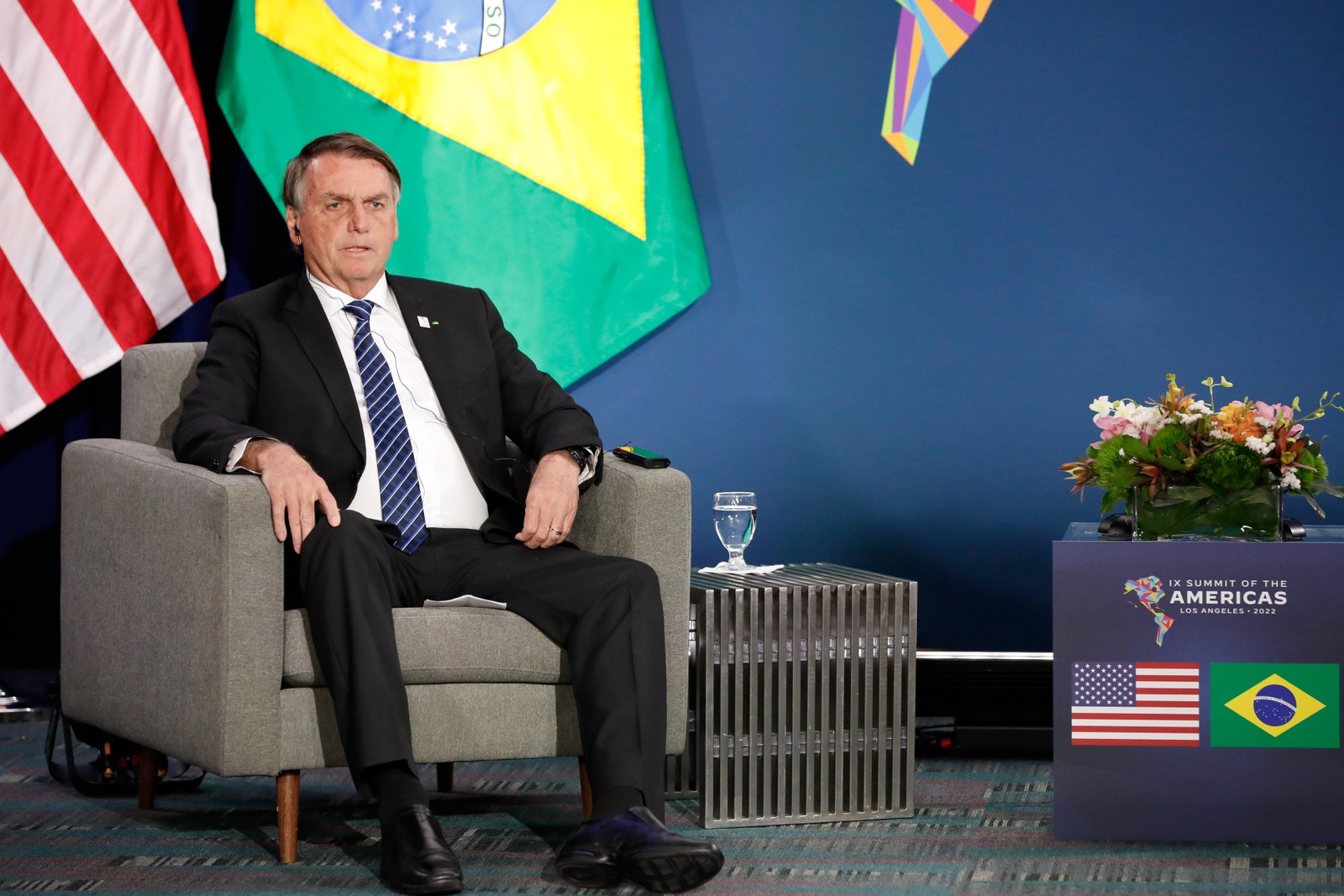 Jair Bolsonaro encontrou-se com o presidente dos EUA, Joe Biden — Foto: Alan Santos / Presidência da República