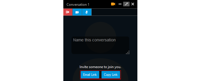 Link da conversa pode ser enviado por e-mail ou em outro aplicativo de bate-papo (foto: Reprodução/Firefox)