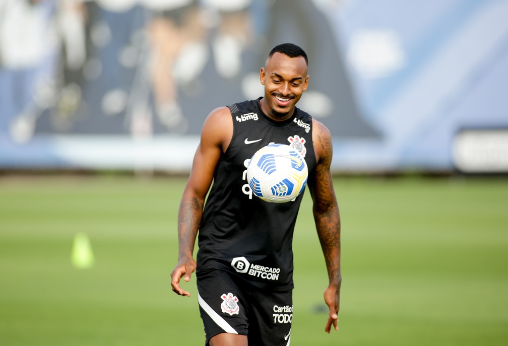 Raul Gustavo em treino do Corinthians  Foto: Rodrigo Coca/Ag. Corinthians